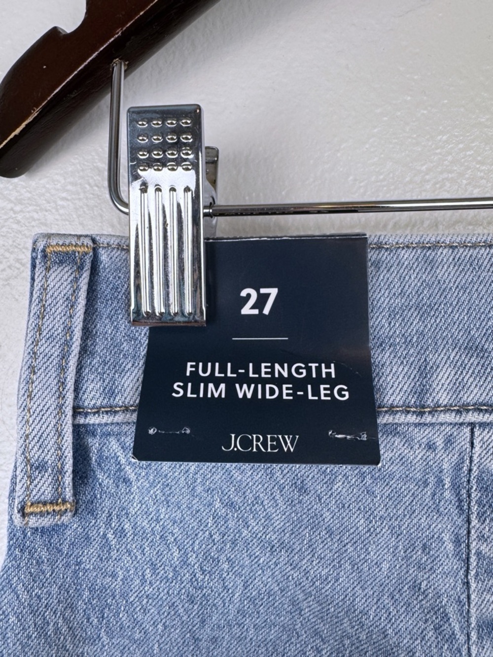 J. Crew Slim Wide Leg Sailor Jeans All Day Stretch Size 27 NWT - Picture 8 of 9